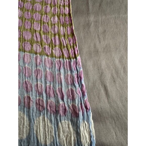 Vivante By VSA Womens Polka Dot Patterned Scarf Wrap  Multicolor - Picture 3 of 10